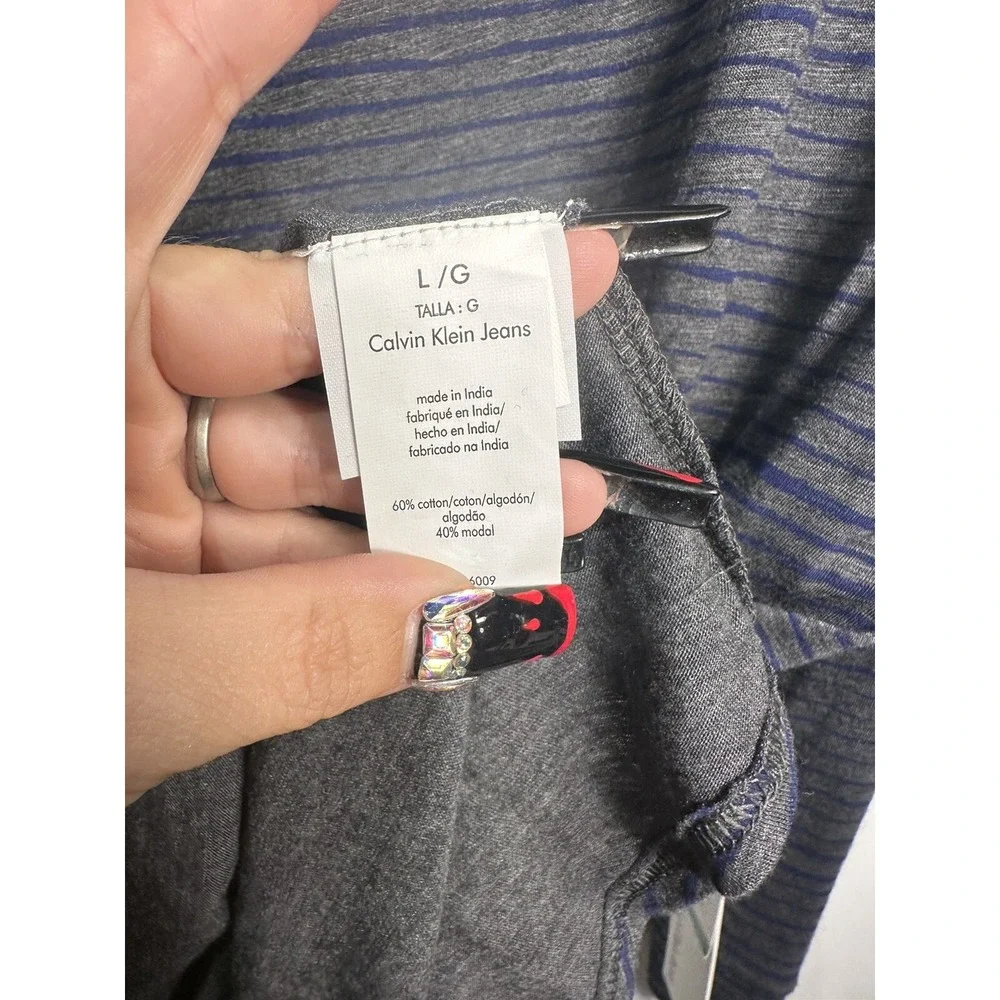 calvin klein jeans womens long sleeve‎ shirt size large